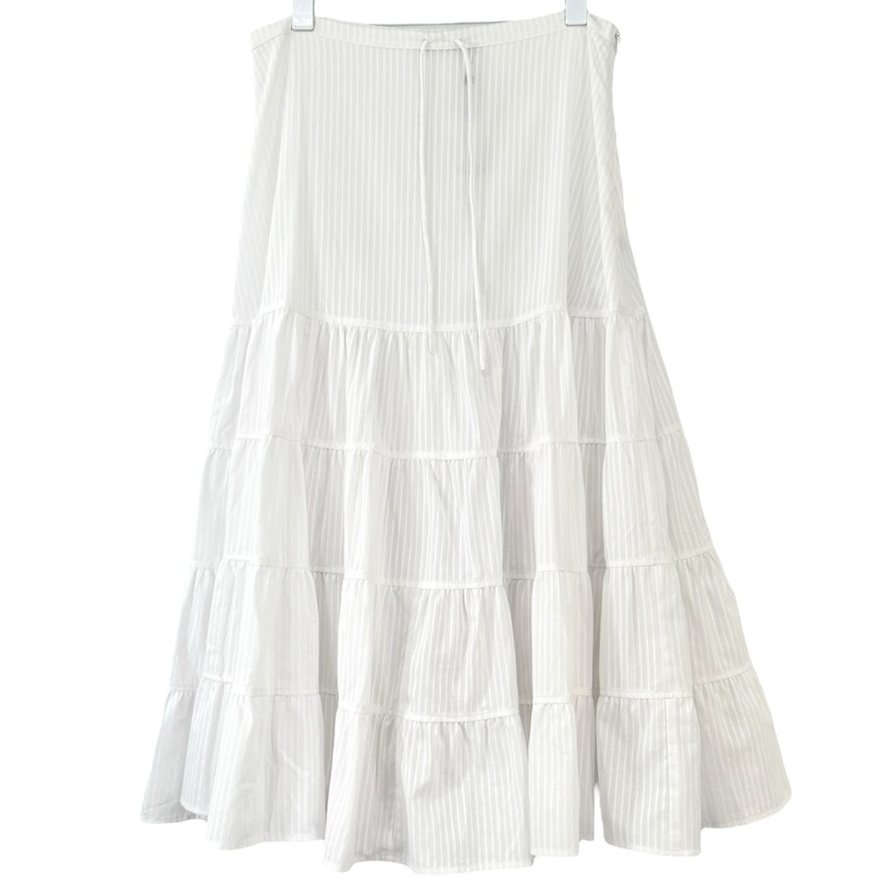 NWT Paloma Wool Long Etoile - White Cotton Blend Gathered Midi Maxi Skirt sz 38 - Picture 4 of 16